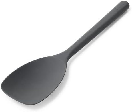 image:imageSur La Table Silicone Saut Spoon Gray HeatResistant Silicone Spoon for Stirring Folding and Serving in Nonstick CookwareGray