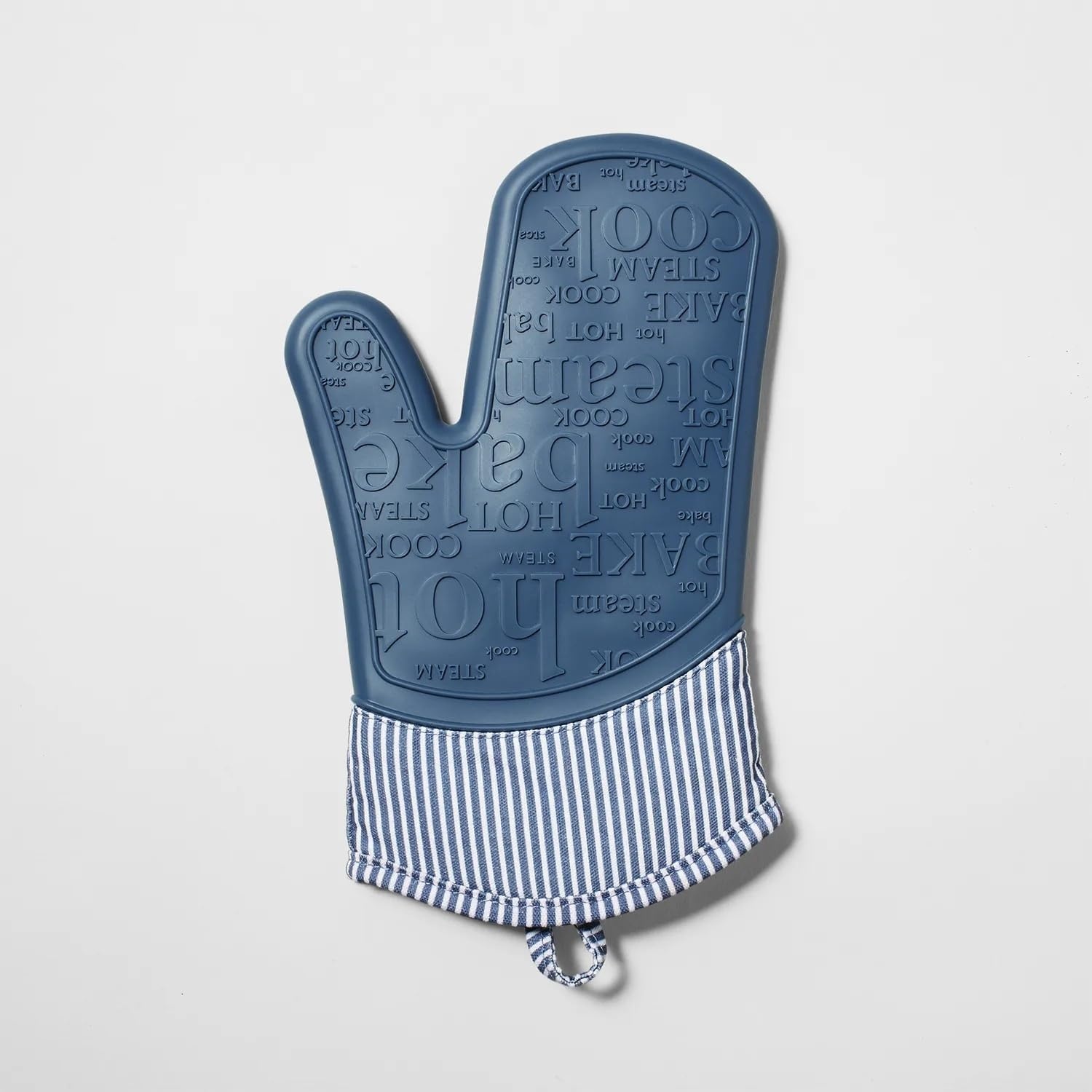 image:imageSur La Table Silicone Striped Oven Mitt RedBlue