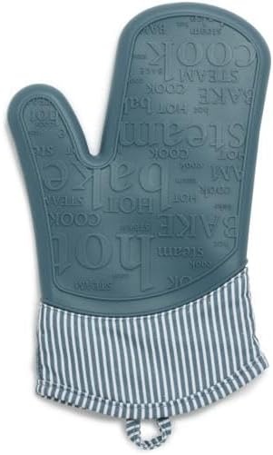 image:imageSur La Table Silicone Striped Oven Mitt RedRed
