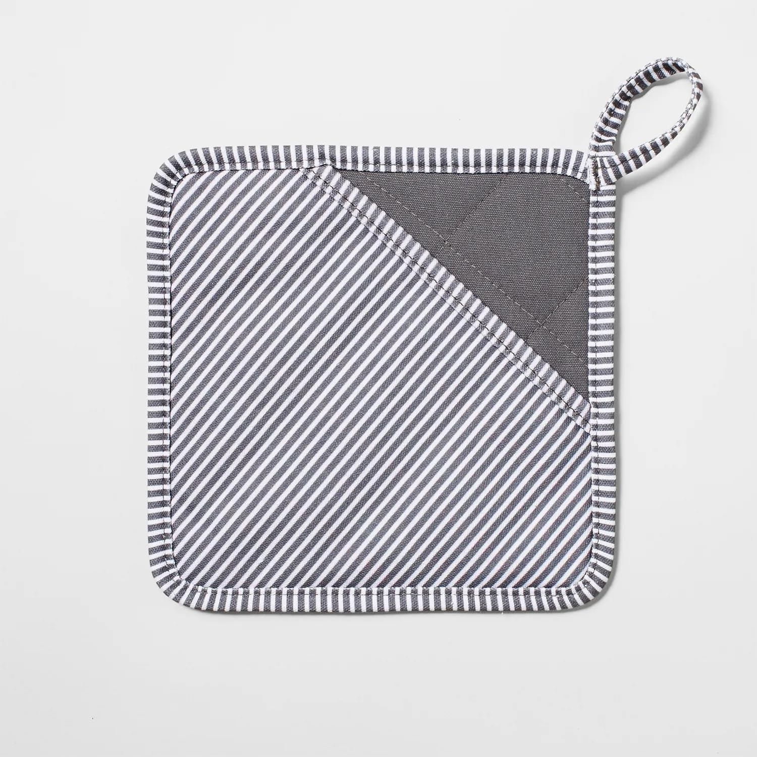 image:imageSur La Table Silicone Striped Pot Holder RedGray