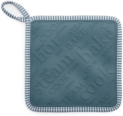 image:imageSur La Table Silicone Striped Pot Holder RedRed