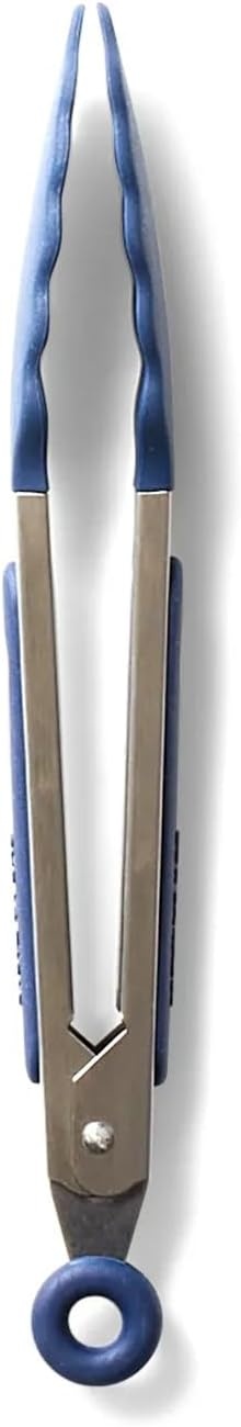 image:imageSur La Table SiliconeTipped Tongs 7 in Gray Compact Nonstick Tongs for Precision Plating and Small Plate Service 7 inNavy