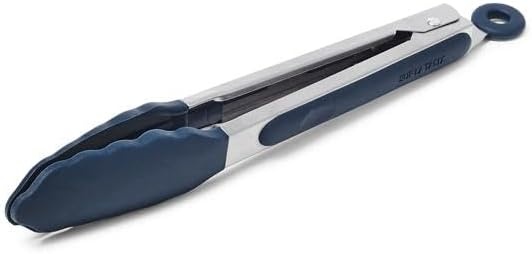 image:imageSur La Table SiliconeTipped Tongs 9 in Gray MidSize Nonstick Tongs for Everyday Stovetop Oven and Serving Tasks 9 inWhite