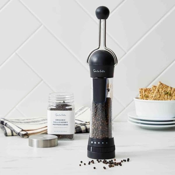 image:imageSur La Table Spice XL Ratchet Mill Grinder with 5 Adjustable Coarse settings 34 cup Capacity BlackBlack