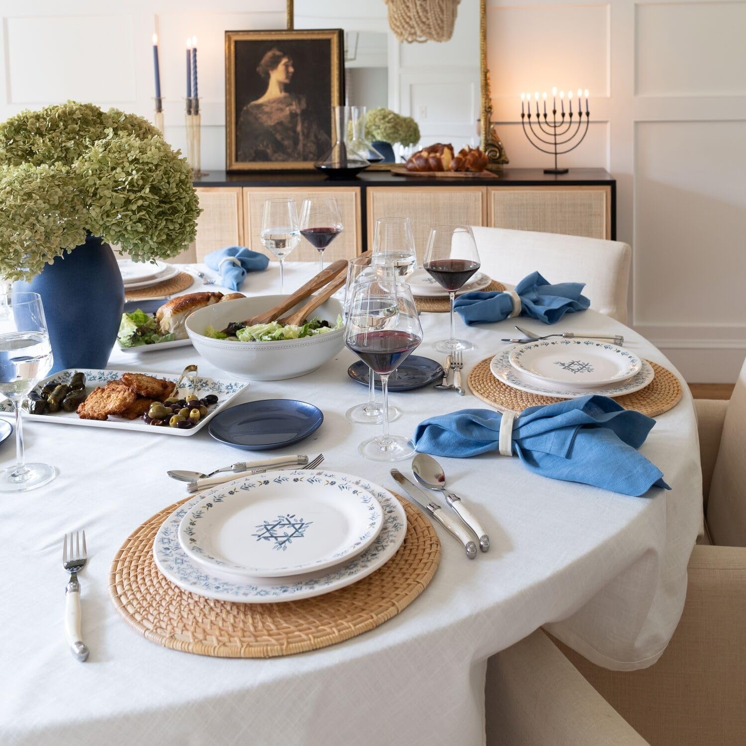 image:imageSur La Table Stacked Bone Napkin Rings Set of 4 Tan