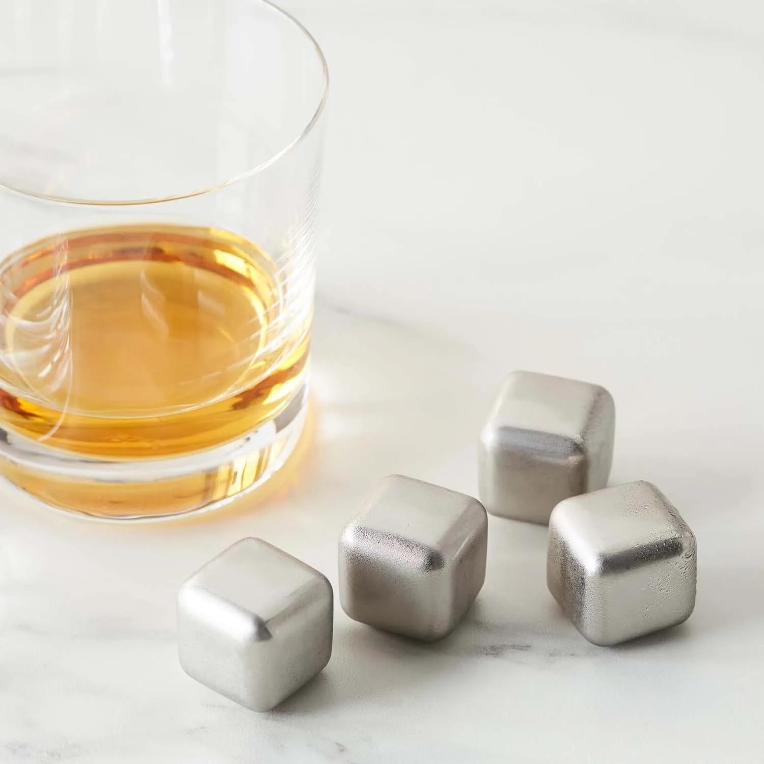 image:imageSur La Table Stainless Steel Chilling Cubes Set of 4 Silver