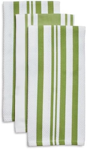 image:imageSur La Table Striped Kitchen Towels Set of 3 BasilSardine