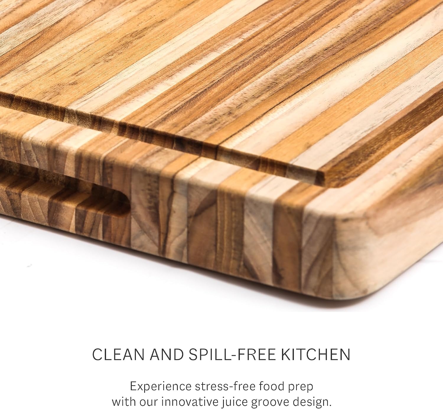 image:imageTeakhaus Butcher Block Cutting Board Extra Large Wooden Cutting Board Holiday Gift Ideas for Men and Women GiftReady End Grain Wood Knife Friendly FSC CertifiedWithout Juice Groove