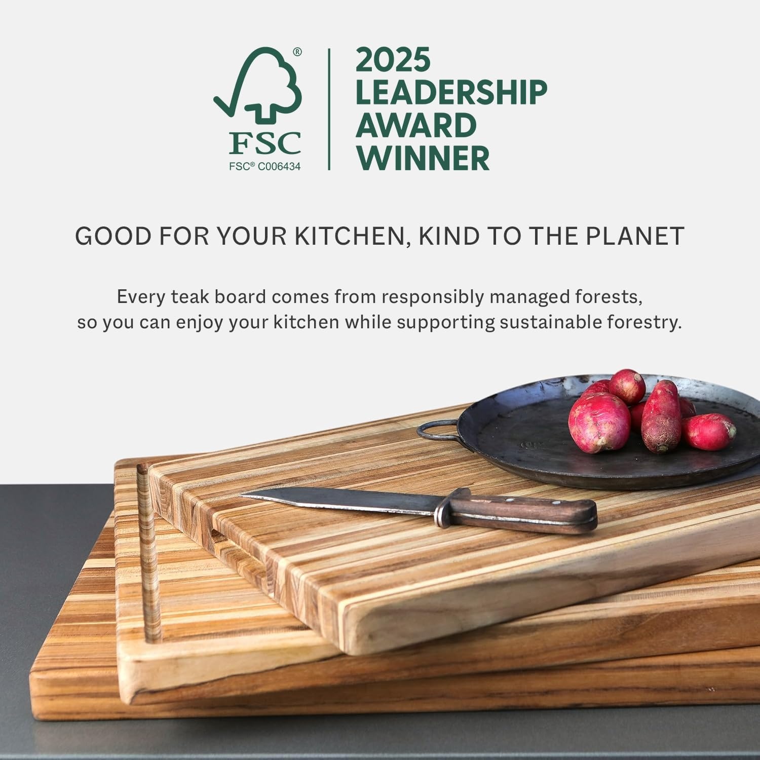 image:imageTeakhaus Butcher Block Cutting Board Extra Large Wooden Cutting Board Holiday Gift Ideas for Men and Women GiftReady End Grain Wood Knife Friendly FSC CertifiedWithout Juice Groove