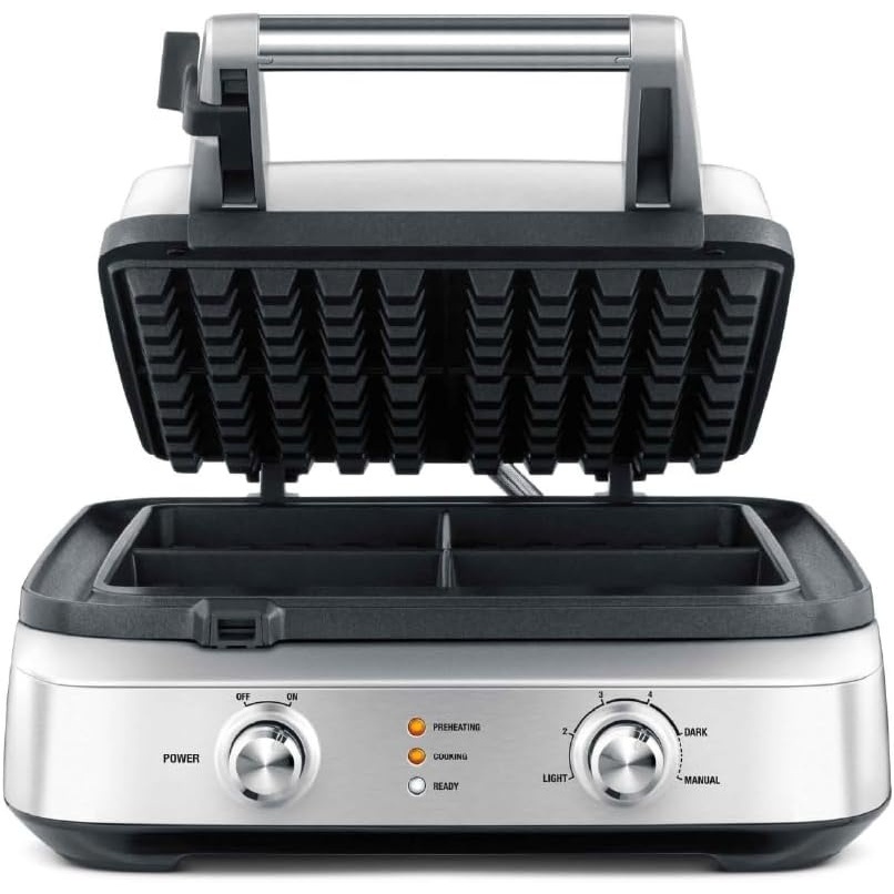 image:imageBreville BWM604BSS Smart Square Waffle Maker 4 Slice Capacity Brushed Stainless Steel