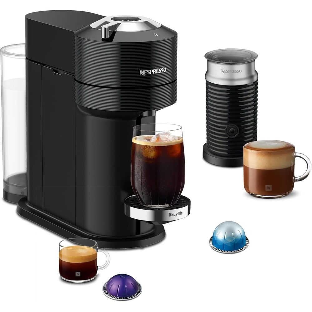 image:imageNespresso Vertuo Next Deluxe Coffee and Espresso Maker Pure Chrome with Aeroccino Milk Frother11 liter BlackDark ChromeBlack