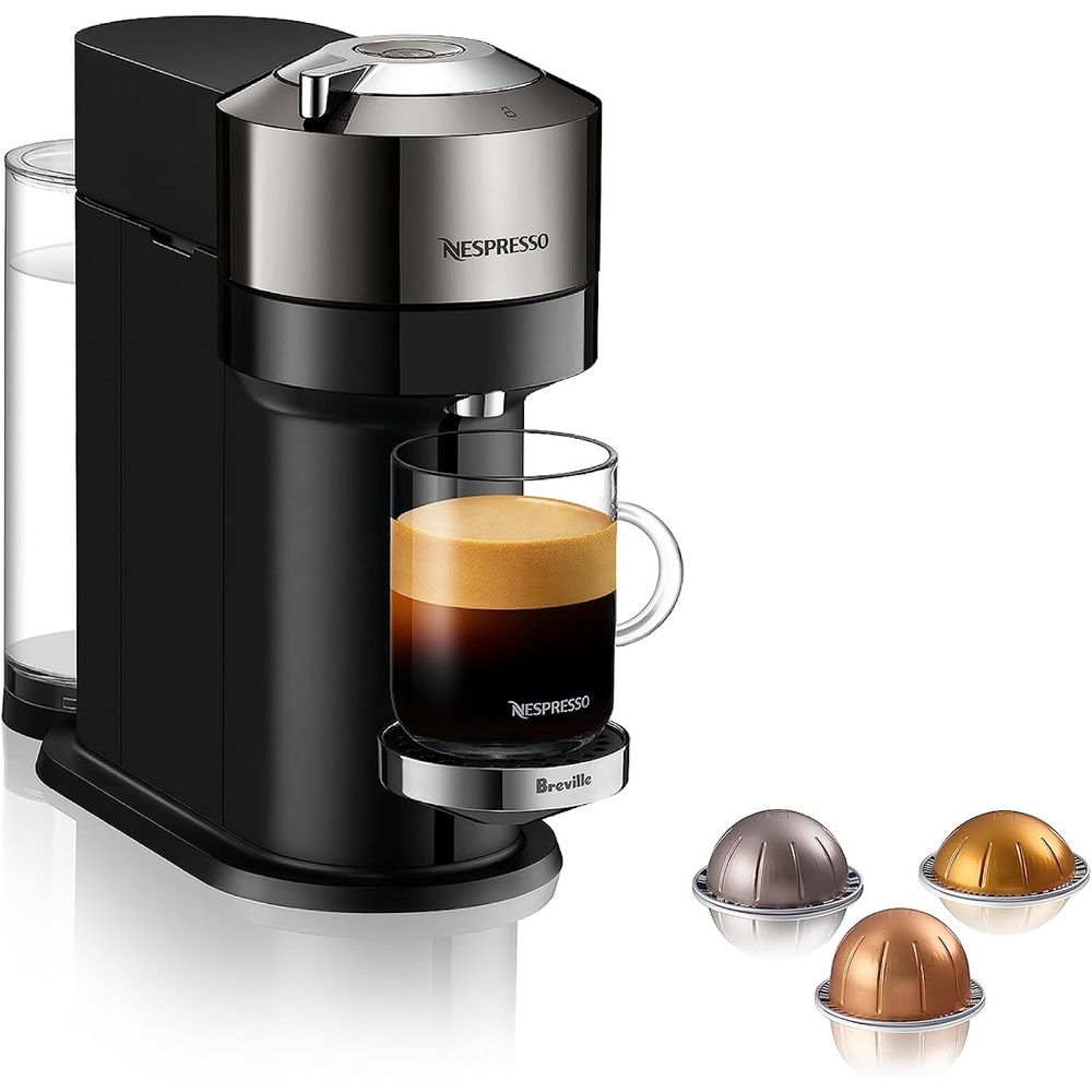 image:imageNespresso Vertuo Next Deluxe Coffee and Espresso Maker Pure Chrome with Aeroccino Milk Frother11 liter BlackDark ChromeChrome
