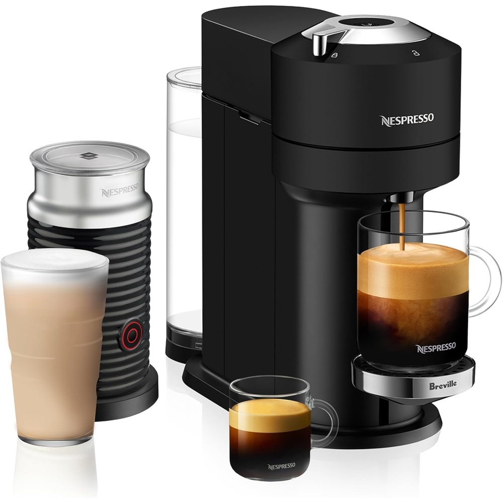 image:imageNespresso Vertuo Next Deluxe Coffee and Espresso Maker Pure Chrome with Aeroccino Milk Frother11 liter BlackDark ChromeMatte Black