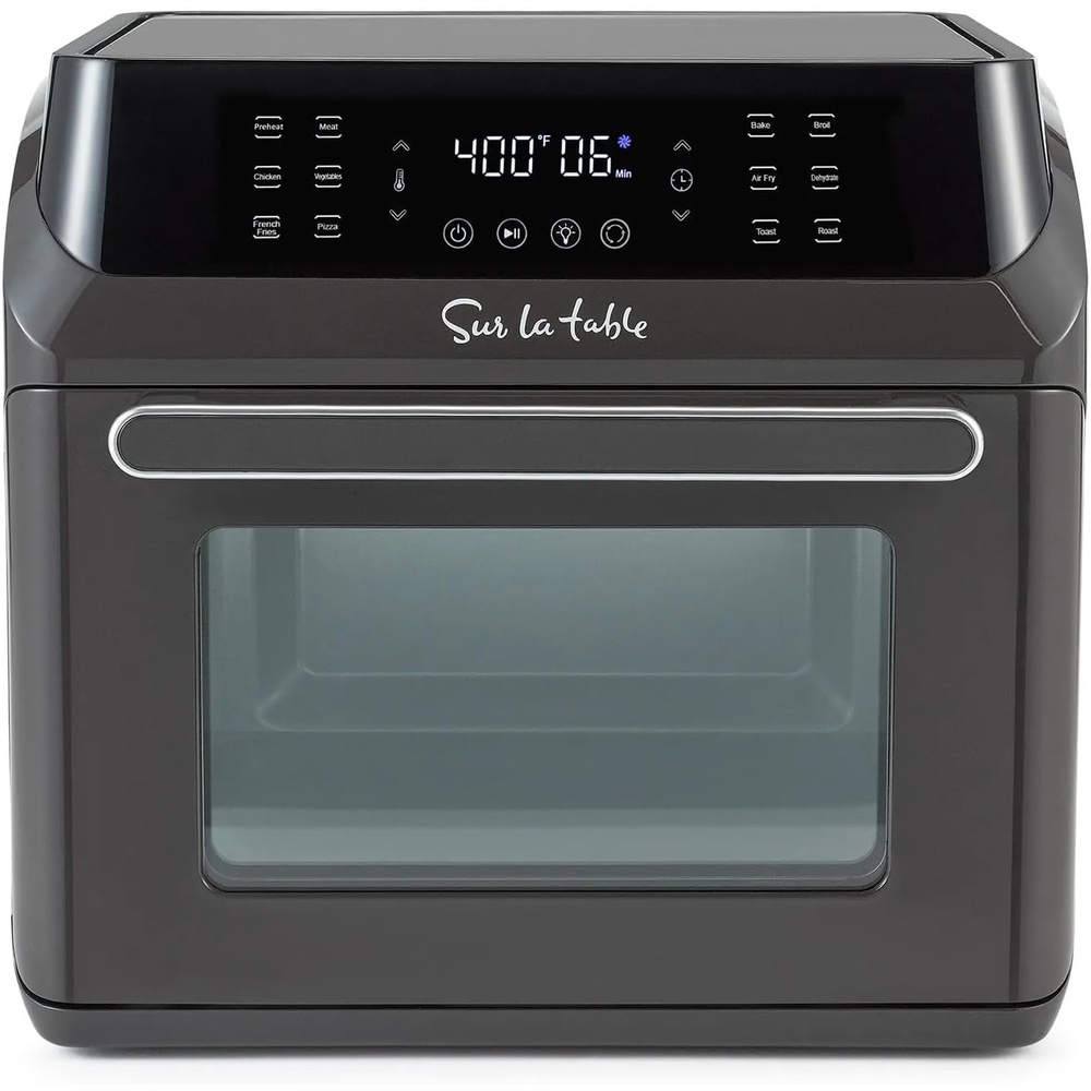 image:imageSur La Table 16Qt Air Fryer Oven  7in1 Countertop Convection Cooker with Rotisserie LED Display 12 Presets Nonstick Basket Dishwasher Heats to 450F