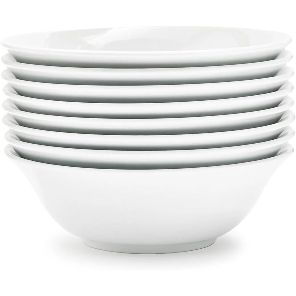 image:imageSur La Table Bistro Cereal Bowl White Classic White Porcelain Cereal and Soup Bowl for Everyday Dining