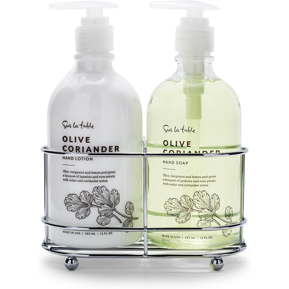 image:imageSur La Table Hand Soap amp Lotion Caddy Set 12 oz Olive Coriander