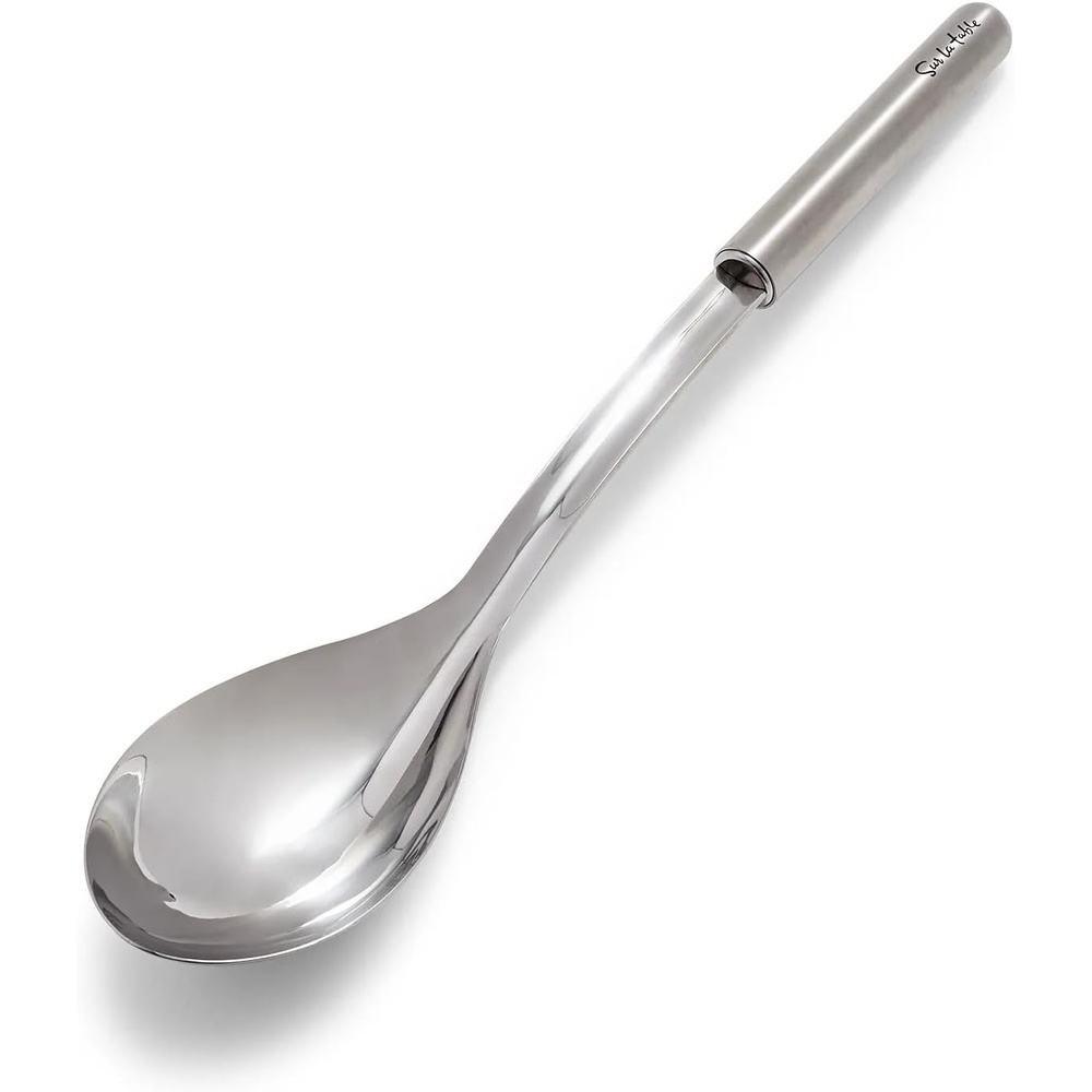 image:imageSur La Table Large Stainless Steel Spoon 188 DeepBowl Serving Spoon for Soups Sauces and BigBatch Cooking