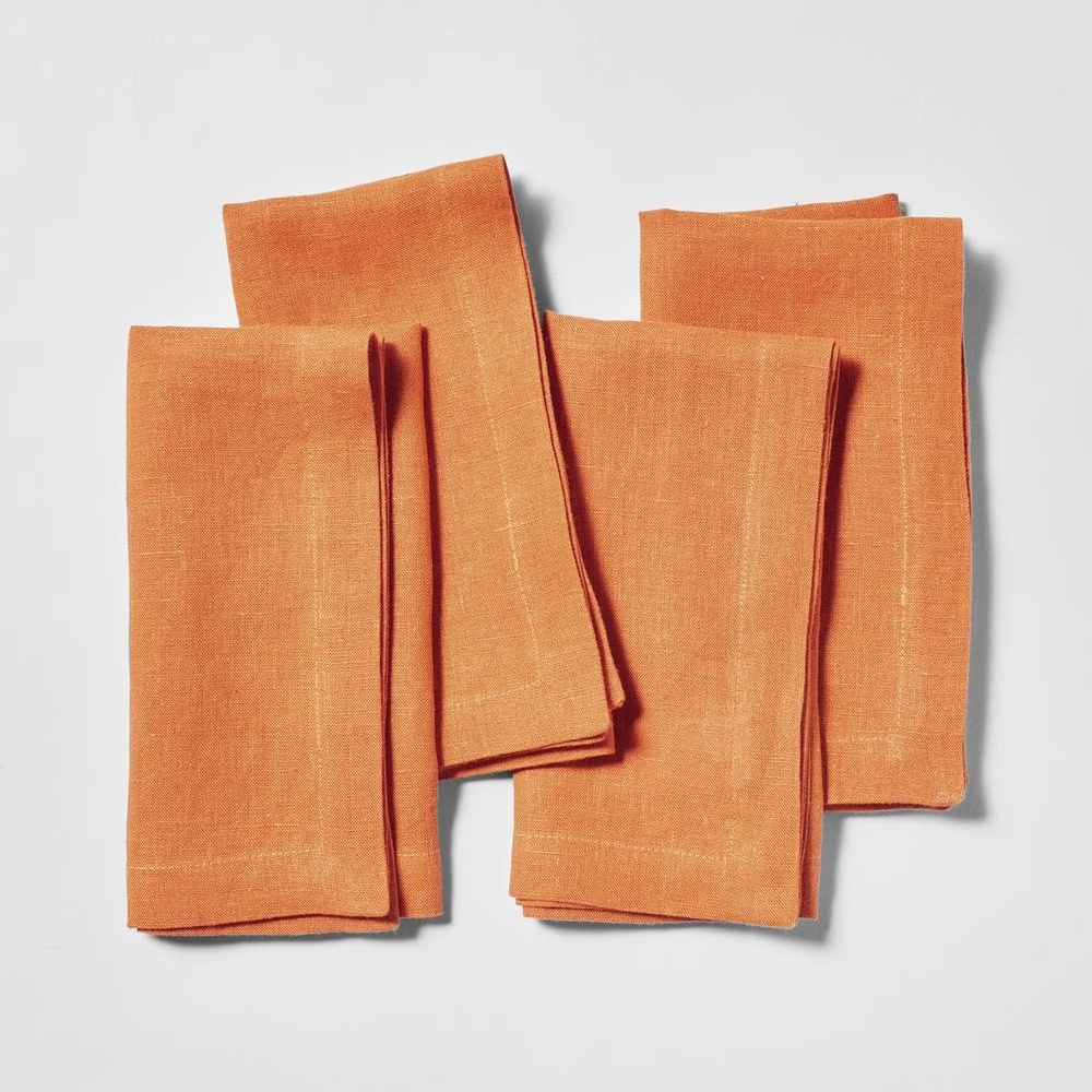 image:imageSur La Table Linen Napkins Set of 4 BlueOrange