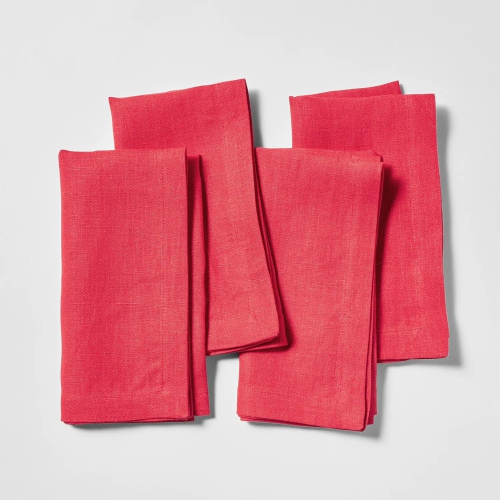 image:imageSur La Table Linen Napkins Set of 4 BlueRed