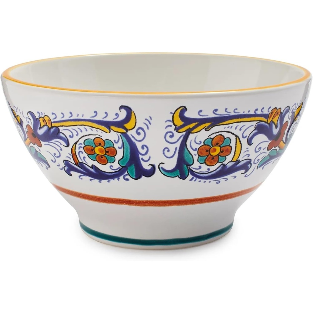 image:imageSur La Table Nova Deruta HandPainted Ceramic Bowl 55 Colorful Italian Earthenware for Cereal Rice Salad amp More Made in Italy