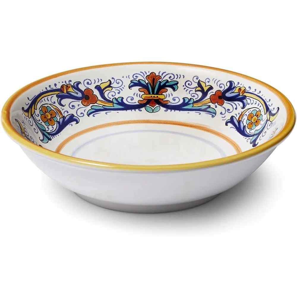 image:imageSur La Table Nova Deruta Pasta Bowl  HandPainted Italian Ceramic Serving Dish Colorful RenaissanceInspired Dinnerware Made in Italy
