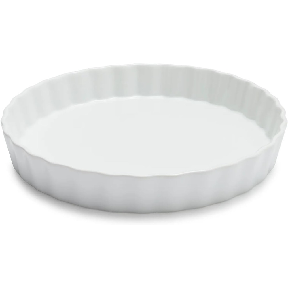 image:imageSur La Table Porcelain Quiche amp Tart Dish 98 Round Baking Dish with 406 oz Capacity NonPorous amp ChipResistant Oven Freezer amp Microwave Elegant Table Serveware