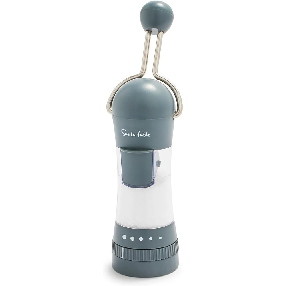 image:imageSur La Table Ratchet Mill Black Ceramic Stone Grinder Pepper amp Spice Grinder with Adjustable Coarseness FrontLoading Refill Durable Manual Seasoning Tool for Kitchen and TableGray