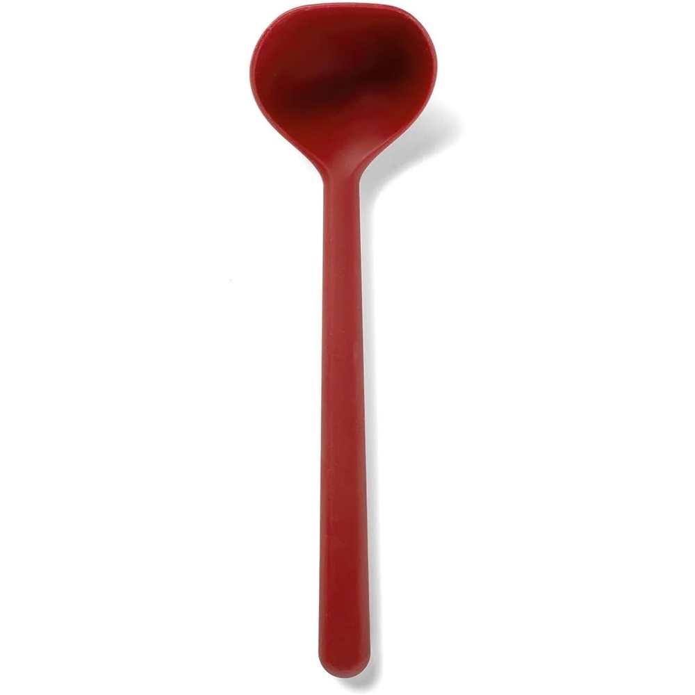 image:imageSur La Table Silicone Ladle Gray HeatResistant Silicone Ladle for Nonstick Soup Sauce and Batter ServingDark Red