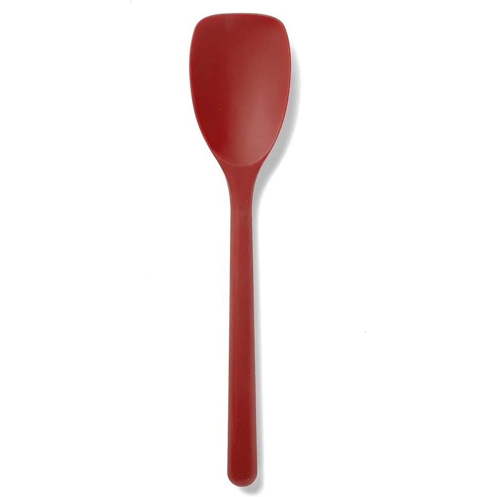 image:imageSur La Table Silicone Saut Spoon Gray HeatResistant Silicone Spoon for Stirring Folding and Serving in Nonstick CookwareDark Red