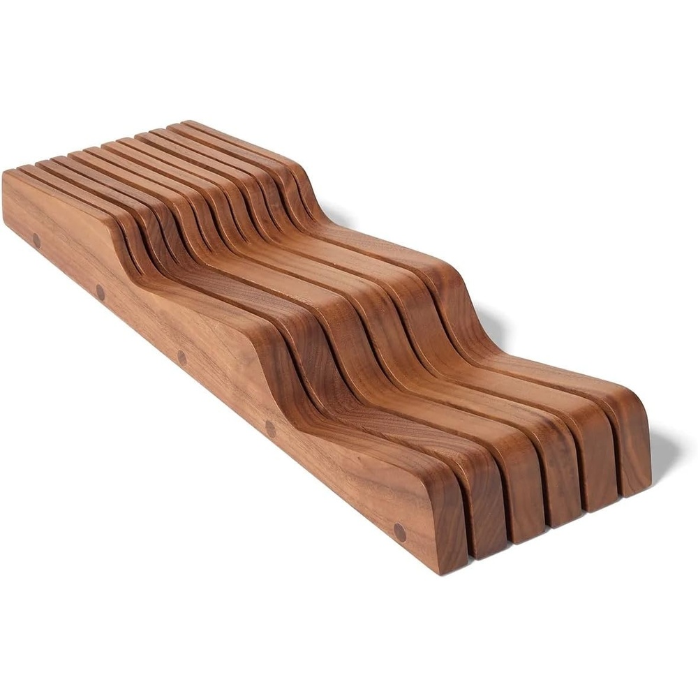 image:imageSur La Table Walnut Drawer Knife Block Brown