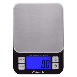 Escali Nutro Digital Food Scale, Multi-Functional Kitchen Appliance, Precise Weight Measuring and Portion Control, Baking and Cooking Made Simple, Stainless Steel Platform, Black, 1 Unit(Black)