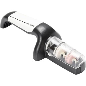 Global 2-Stage Handheld Knife Sharpener, Stainless Steel