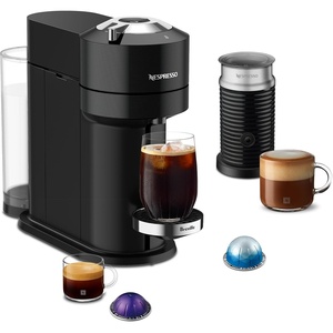 Nespresso Vertuo Next Deluxe Coffee and Espresso Maker, Pure Chrome with Aeroccino Milk Frother,1.1 liter, Black,Dark Chrome(Black)