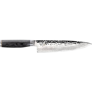 Shun Premier Blonde 8″ Chef’s Knife | Handcrafted Japanese Kitchen Knife, VG-MAX Core, Damascus Stainless Steel Cladding, Pakkawood Handle(Gray)