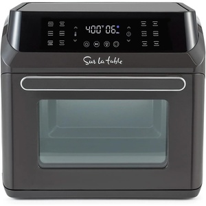 Sur La Table 16-Qt Air Fryer Oven – 7-in-1 Countertop Convection Cooker with Rotisserie, LED Display, 12 Presets, Nonstick Basket, Dishwasher, Heats to 450°F