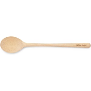 Sur La Table Beechwood Cooking Spoon, 14 in, German Beechwood Spoon for Stirring, Folding and Serving Across All Cookware, 14 in(Tan)