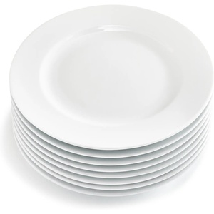 Sur La Table Bistro Round Dinner Plates, White