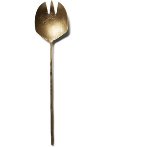 Sur La Table Brushed Gold Iron Forged Serving Fork