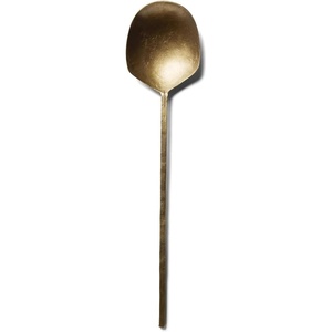 Sur La Table Brushed Gold Iron Forged Serving Spoon