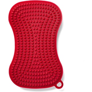 Sur La Table Dual-Action Silicone Sponge, Butter(Dark Red)