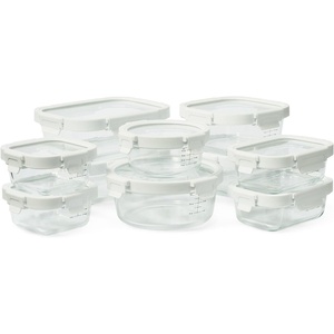 Sur La Table Glass Storage Containers, 20-Piece Set, Clear