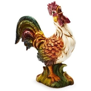 Sur La Table Italian Hand-Painted Rooster, 10.25″, Green