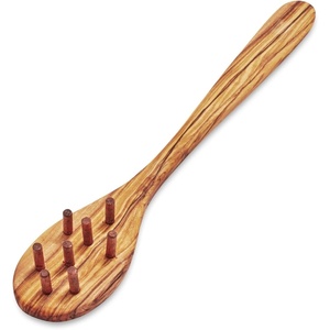 Sur La Table Italian Olivewood Pasta Fork, Handcrafted in Italy from Natural Olivewood with Tines for Lifting and Serving Pasta