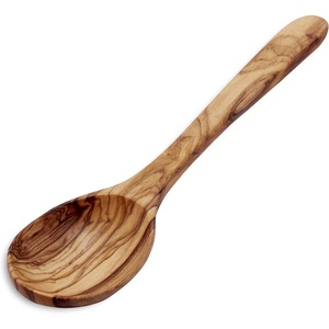 Sur La Table Italian Olivewood Spoon, Handcrafted in Italy from Natural Olivewood with Unique Grain for Stirring and Serving, 8 in