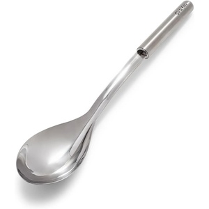 Sur La Table Large Stainless Steel Spoon, 18/8 Deep-Bowl Serving Spoon for Soups, Sauces and Big-Batch Cooking