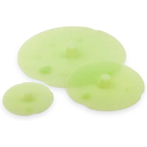Sur La Table Lilly Pad Silicone Suction Lid Set, 3-Piece Airtight Silicone Covers for Bowls, Pots and Cans in Multiple Sizes, Set of 3