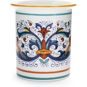 Sur La Table Nova Deruta Utensil Holder – Handcrafted Italian Ceramic Countertop Organizer, Renaissance-Inspired Earthenware, Colorful Hand-Painted Kitchen Decor, Made in Italy