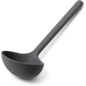 Sur La Table Silicone Ladle, Gray, Heat-Resistant Silicone Ladle for Nonstick- Soup, Sauce and Batter Serving(Gray)