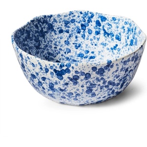 Sur La Table Splatter Stoneware Serving Bowl, 8 in, Handcrafted Reactive Glaze Round Bowl for Serving, Dips and Individual Side Dishes, 8 in, 1.9 Qt