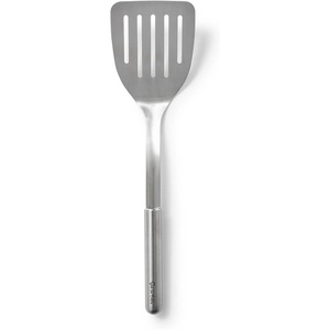 Sur La Table Stainless Steel Slotted Turner, Thin Rigid Slotted Blade for Flipping, Draining and Serving on All Cooktops